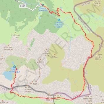 Trace GPS Tour par Port de Venasque, itinéraire, parcours