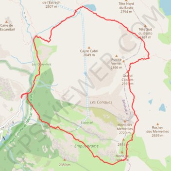 Trace GPS Mont Grand Capelet, itinéraire, parcours