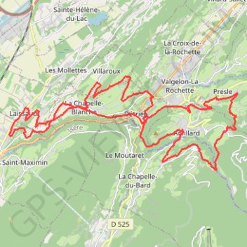 Trace GPS Petite rando autour de la rochette depuis Laissaud, itinéraire, parcours