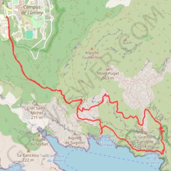 Trace GPS Sugiton-Col de la Candelle, itinéraire, parcours