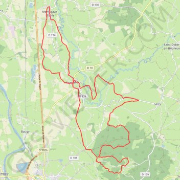 Trace GPS Rando à Montceaux-l'Étoile, itinéraire, parcours