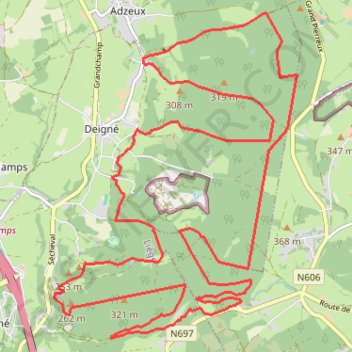 Trace GPS Trail rouge de la Gervova 🔴 🐾, itinéraire, parcours
