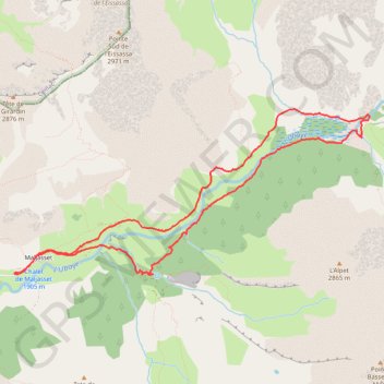 Trace GPS Maljasset Plan de Parouart, itinéraire, parcours