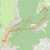 Trace GPS Les Crocs face Est depuis Saint Ange (Vercors), itinéraire, parcours