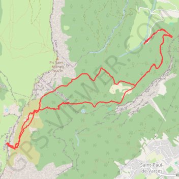 Trace GPS Les Crocs face Est depuis Saint Ange (Vercors), itinéraire, parcours