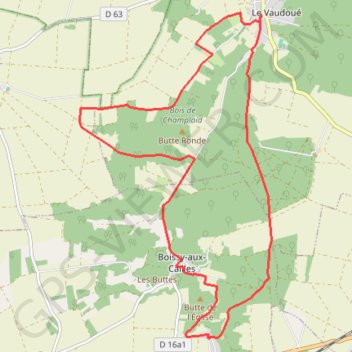 Trace GPS Rando gatinais à Boissy-aux-Cailles, itinéraire, parcours