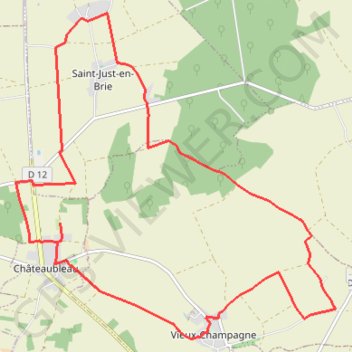 Trace GPS Boucle gallo-romaine - Châteaubleau, itinéraire, parcours