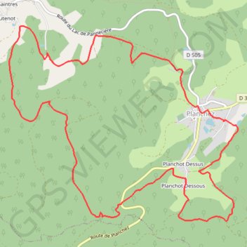 Trace GPS Boucle de la Pierre à Boron - Planchez, itinéraire, parcours