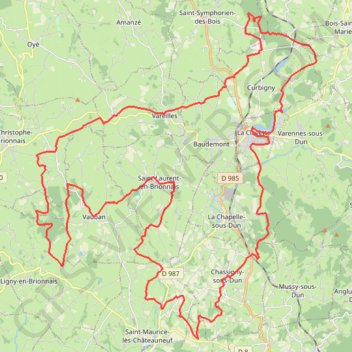 Trace GPS Circuit sportif au Pays Clayettois - Vauban, itinéraire, parcours
