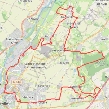 Trace GPS Démouville, itinéraire, parcours