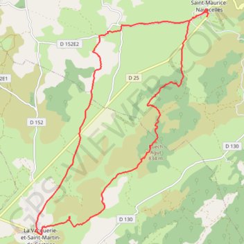 Trace GPS Puech Agut, itinéraire, parcours