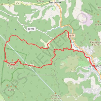 Trace GPS Descente de Valbelle - Belgentier, itinéraire, parcours