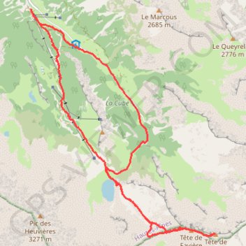 Trace GPS La Tête du Girardin (Queyras), itinéraire, parcours