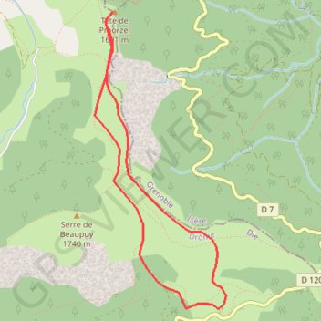 Trace GPS Tête de Prazorel, itinéraire, parcours