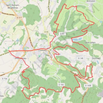 Trace GPS Randonnée sur le plateau de Crémieu, itinéraire, parcours