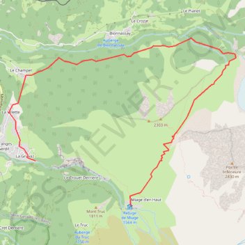 Trace GPS Tour du Vorassay J1, itinéraire, parcours