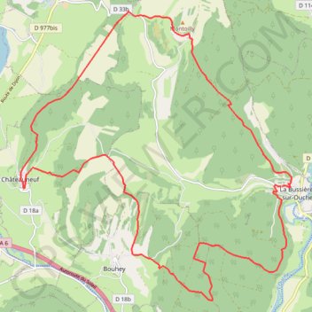 Trace GPS La Bête de l'Auxois - La Bussière-sur-Ouche, itinéraire, parcours