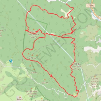 Trace GPS Montrieux - Valbelle, itinéraire, parcours