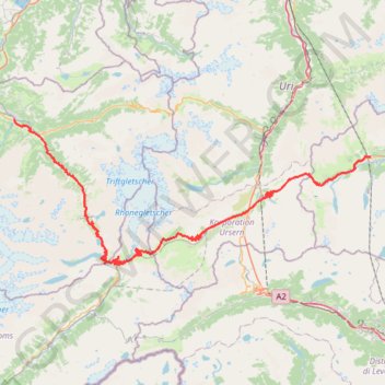 Trace GPS Meriringen-sedrun, itinéraire, parcours