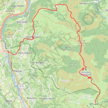 Trace GPS Les Crêtes du Hautacam - 2041 - UtagawaVTT.com, itinéraire, parcours