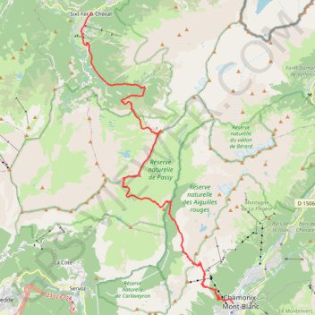Trace GPS Traversée Sixt-Chamonix par les frêtes de Villy, itinéraire, parcours