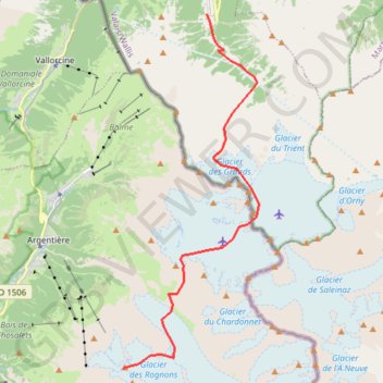 Trace GPS Col Supérieur du Tour, itinéraire, parcours