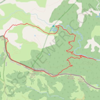 Trace GPS Pic de Costabona en circuit depuis La Preste, itinéraire, parcours