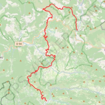 Trace GPS Tour des Baronnies. De Buis-les-Baronnies à Rémuzat (Drôme), itinéraire, parcours
