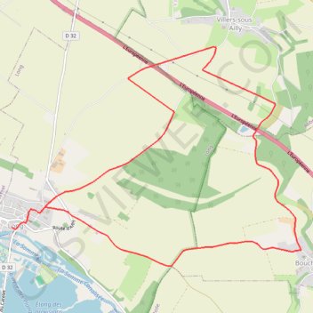 Trace GPS Balade des Larris - Long, itinéraire, parcours