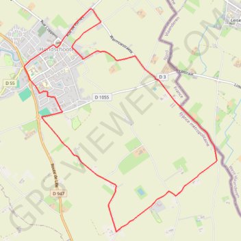 Trace GPS Le circuit des Zwingelaers - Hondschoote, itinéraire, parcours