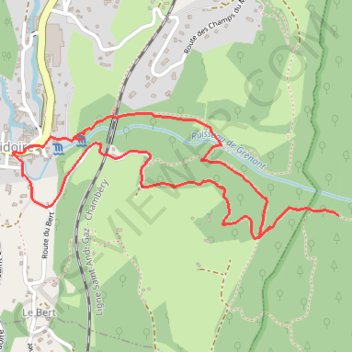 Trace GPS Au fil du Ruisseau du Grenant - La Bridoire, itinéraire, parcours