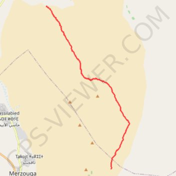 Trace GPS Traversée de l'Erg Chebbi, itinéraire, parcours