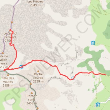 Trace GPS Le Grand Ferrand, itinéraire, parcours