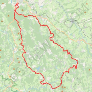 Trace GPS Guéret - Saint-Georges La Pouge - Masgot - Guéret, itinéraire, parcours