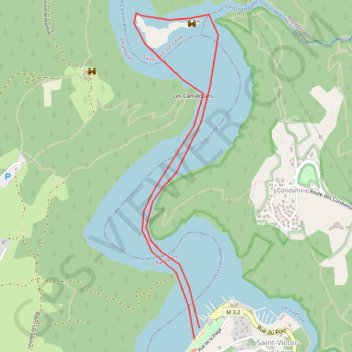 Trace GPS RK Loire boucle sur Grangent, itinéraire, parcours