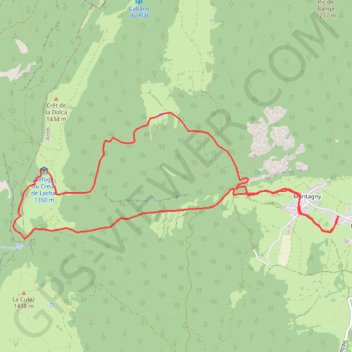 Trace GPS Col de la Cochette-Creux Lachat, itinéraire, parcours