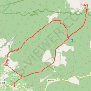 Trace GPS Le Mont Ventoux en randonnée par Saint-Colombe, itinéraire, parcours