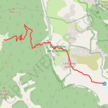 Trace GPS 1er journée sur le Glandasse, itinéraire, parcours