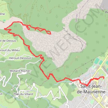Trace GPS Croix de la Chevrotière, itinéraire, parcours
