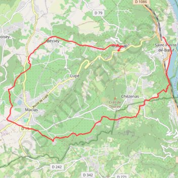 Trace GPS De Saint Pierre de Boeuf à Malleval, itinéraire, parcours
