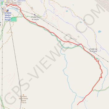 Trace GPS Col de la Leisse depuis le Val Claret, itinéraire, parcours