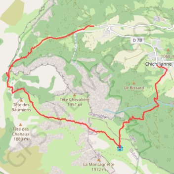 Trace GPS Chichilianne (38), itinéraire, parcours