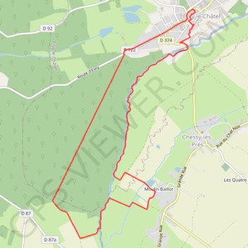 Trace GPS Circuit du bois du Parc, itinéraire, parcours