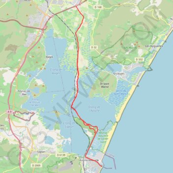 Trace GPS Rando canal de la Robine, itinéraire, parcours