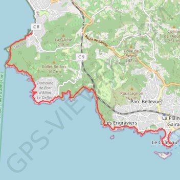 Trace GPS De Bandol à Saint-Cyr-sur-Mer, itinéraire, parcours