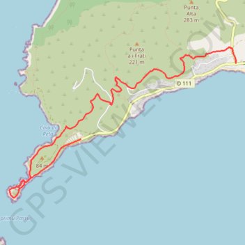 Trace GPS La Plage Terre Sacrée et la Pointe de la Parata, itinéraire, parcours