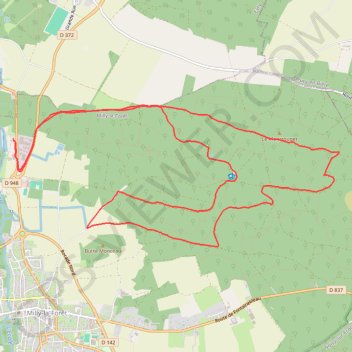 Trace GPS La Millacoise - Milly-la-Forêt, itinéraire, parcours