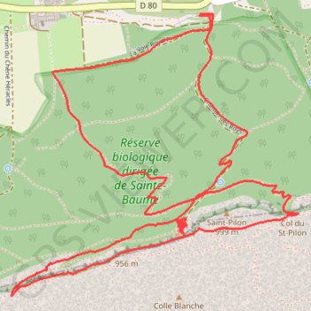 Trace GPS Saint Pilon par la Pas de la Cabre, itinéraire, parcours