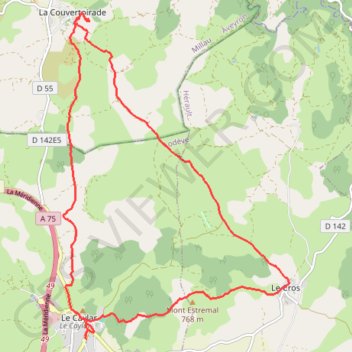 Trace GPS Du Caylar à la Couvertoirade, itinéraire, parcours