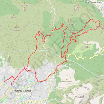 Trace GPS Étoile : Mont Julien, vallon Figuière, itinéraire, parcours